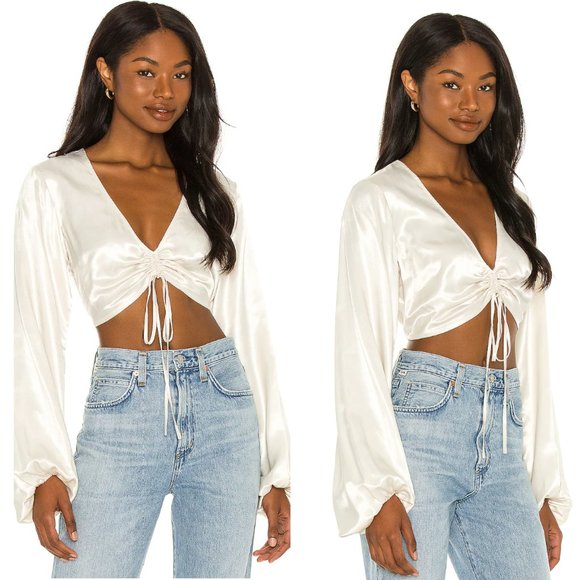 House of Harlow 1960 Tops - House of Harlow 1960 x Sofia Richie | NWT Averie Blouse in Ivory Size S